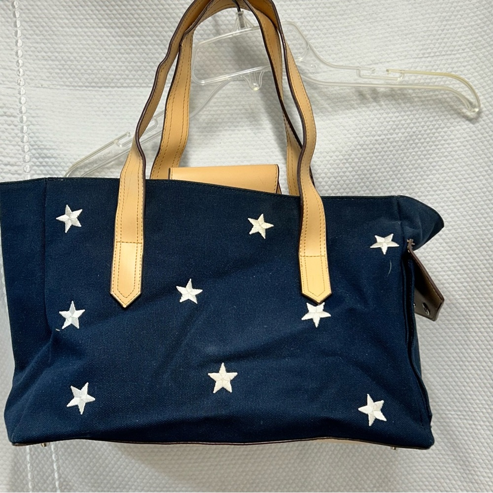 Amanda Smith Blue and White Star Tote Bag